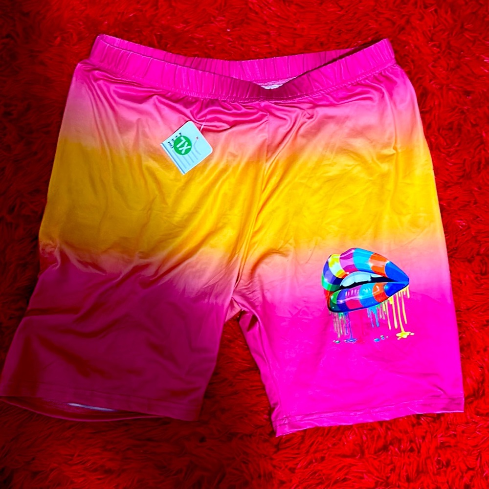 Pink and yellow shorts